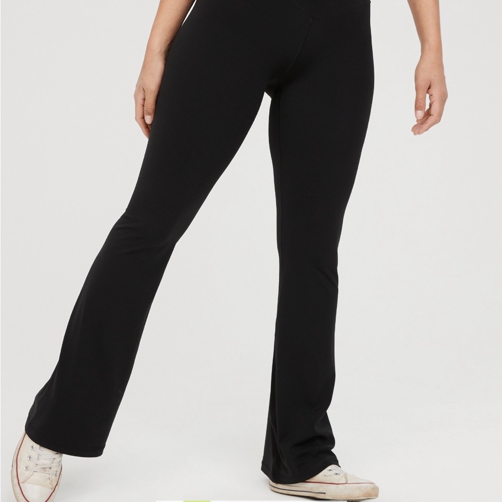 aerie Black Flared Leggings